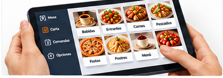 App de toma de comandas en tablet